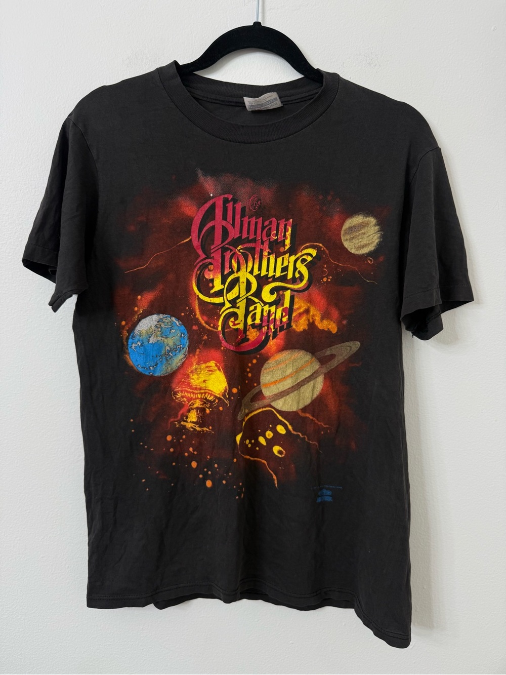 {M} Allman Brothers Band Vintage Space Graphic Tee - Black with Red & Yellow